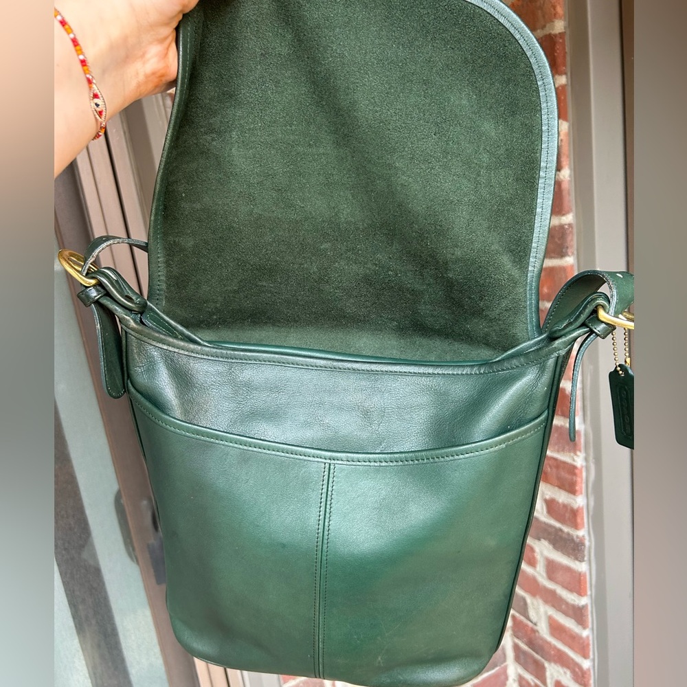 Vintage coach Whitney bag style 4115 bottle green leather retro y2k 90s summer - Picture 10 of 13